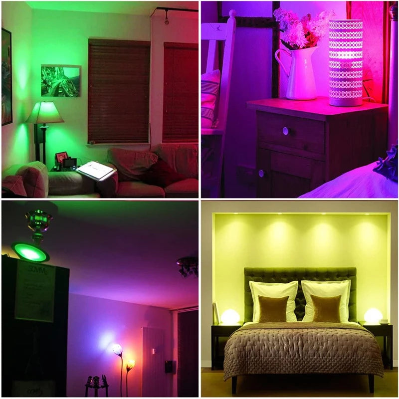 LÂMPADA RGB Bluetooth COM CAIXA DE SOM EMBUTIDA, CONTROLE DE LED, E CONECTÁVEL COM CELULAR