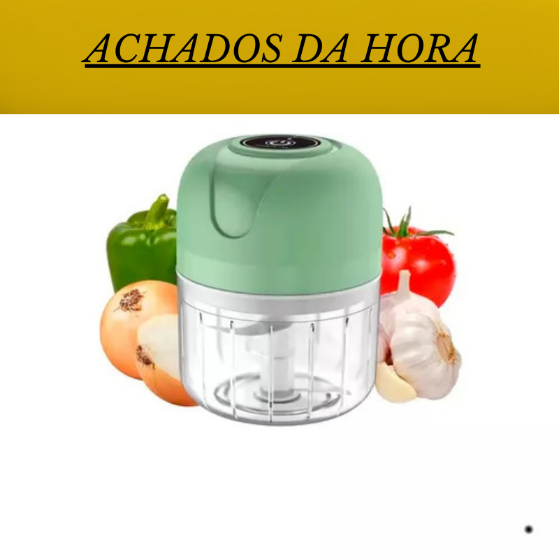 Mini Processador Elétrico Moedor de Carne, Vegetais, Alho ,Fruta Amendoim, Recarregável USB 250ml