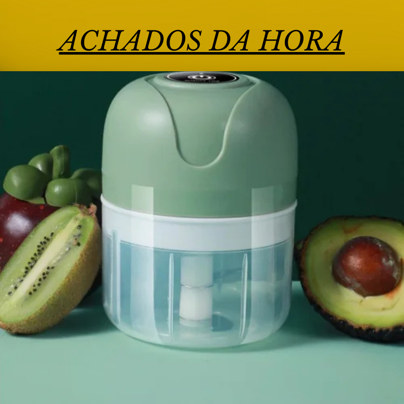 Mini Processador Elétrico Moedor de Carne, Vegetais, Alho ,Fruta Amendoim, Recarregável USB 250ml