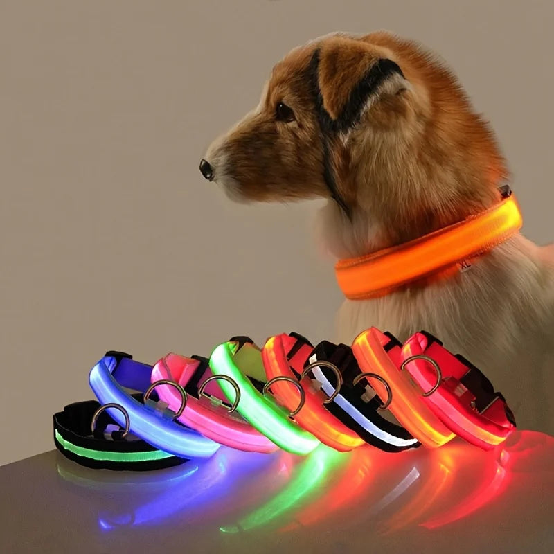 COLEIRA RGB LED PARA CÃES DE PORTE PEQUENO, MÉDIO, E GRANDE