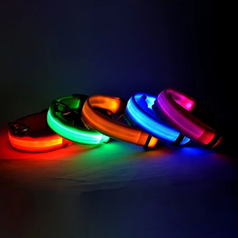 COLEIRA RGB LED PARA CÃES DE PORTE PEQUENO, MÉDIO, E GRANDE