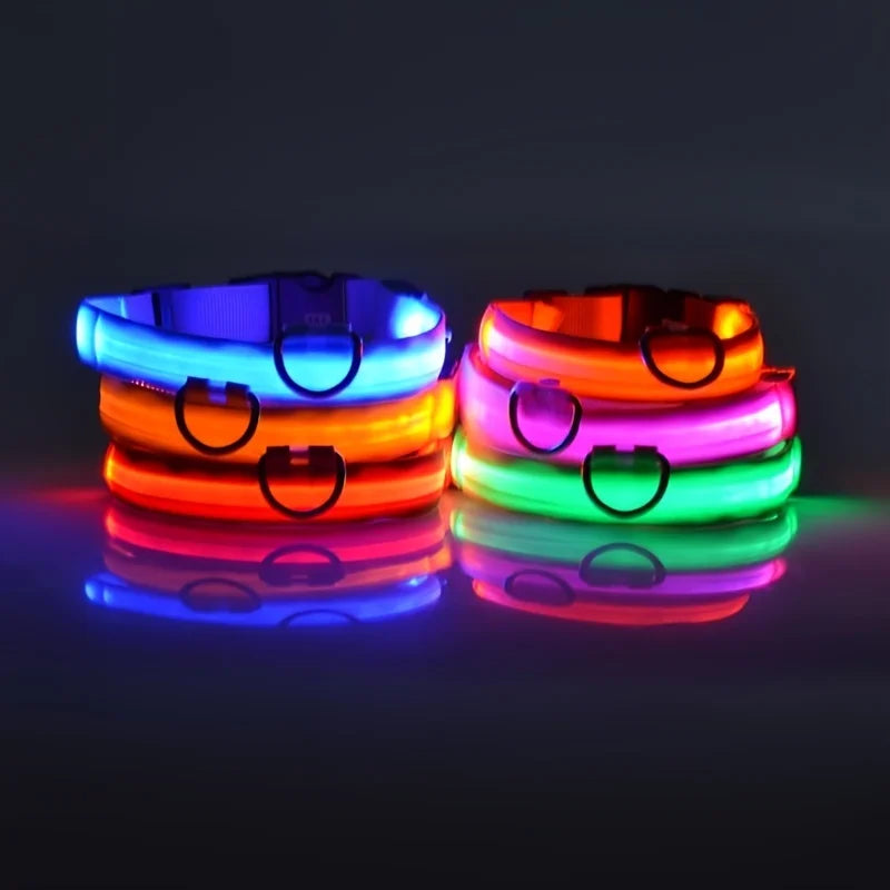 COLEIRA RGB LED PARA CÃES DE PORTE PEQUENO, MÉDIO, E GRANDE