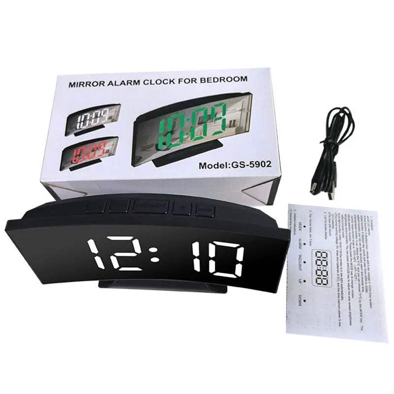 Relógio alarme digital silencioso, perfeito para decoração