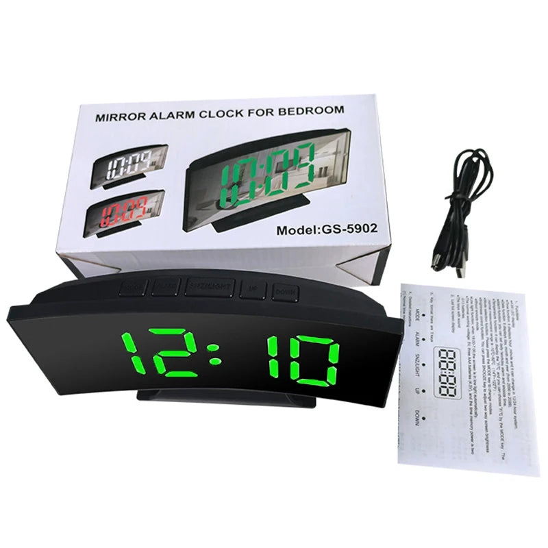 Relógio alarme digital silencioso, perfeito para decoração