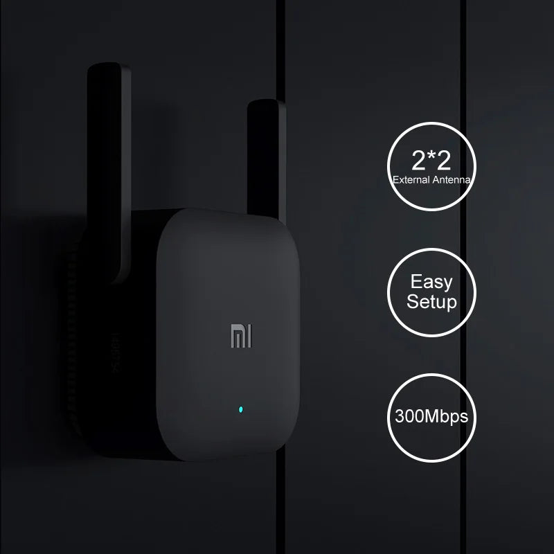 Xiaomi Roteador WiFi Pro Mi Amplifier Network Expander Router Power Extender Roteador 300M 2.4G 2 Antenna for Router Home Office